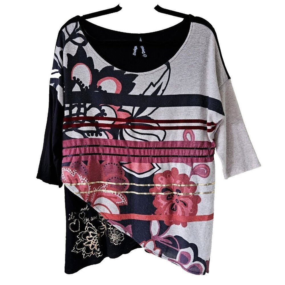 Desigual Multicolor Floral Tunic Top